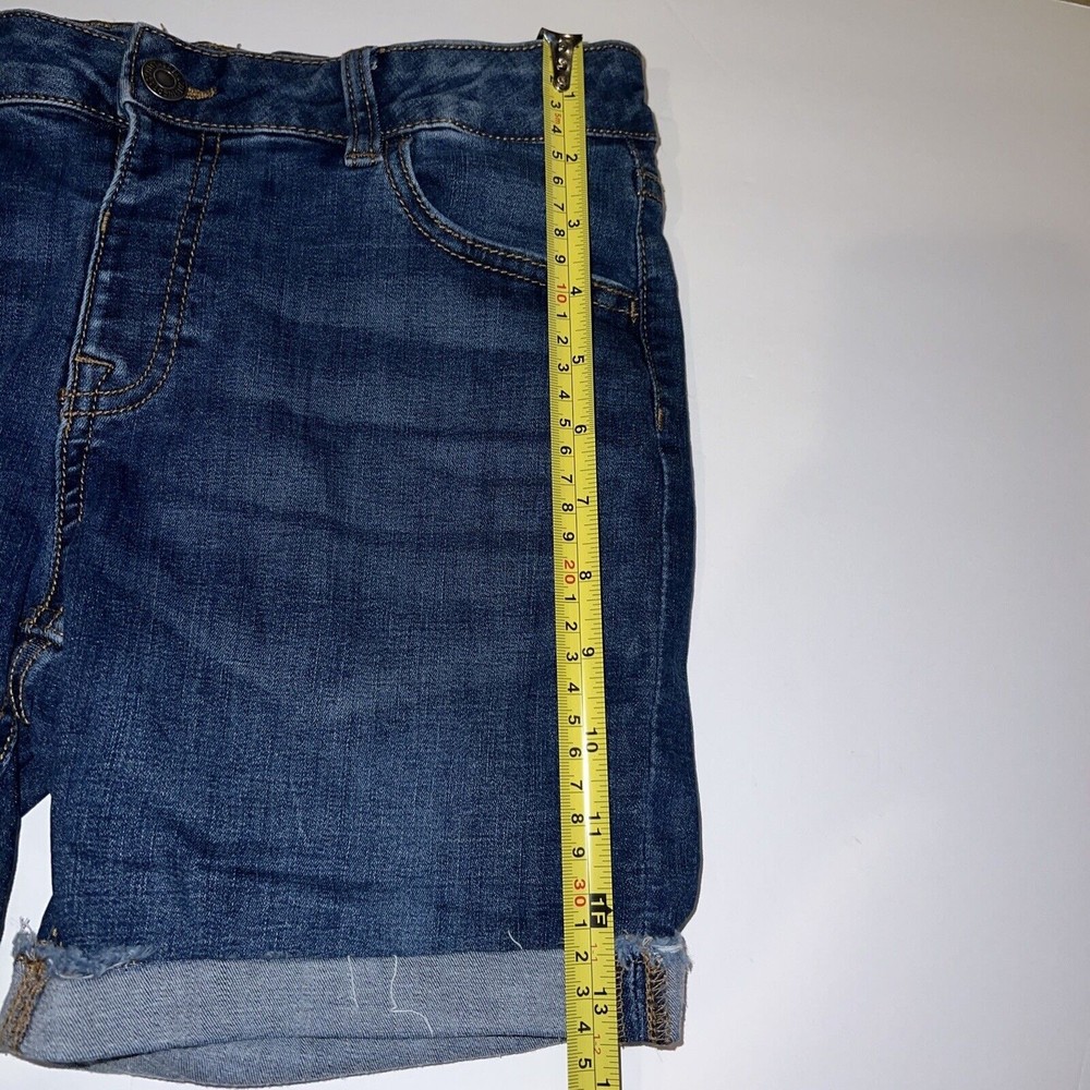 There Abouts kids Girls Denim Jean Shorts MIDI Size 14 DarkBlue Wash Belt Pullon - Picture 10 of 11